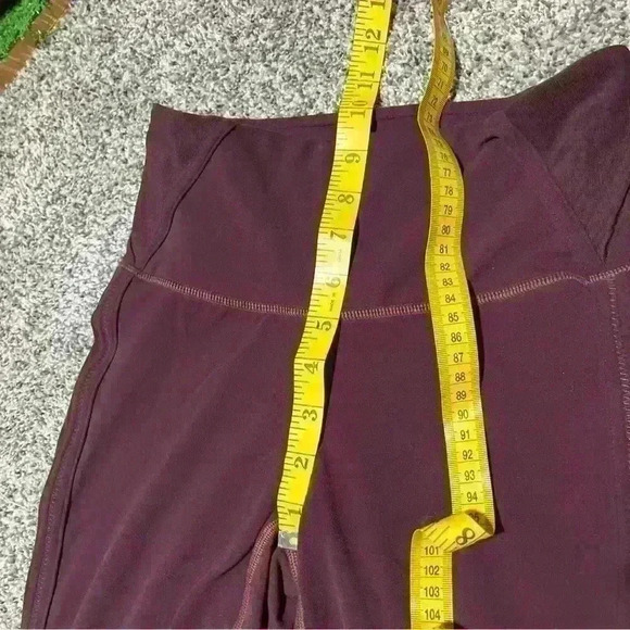 Athleta High Rise Peekaboo 7/8 Tight #869241-02 size XS Burgundy - Picture 3 of 12